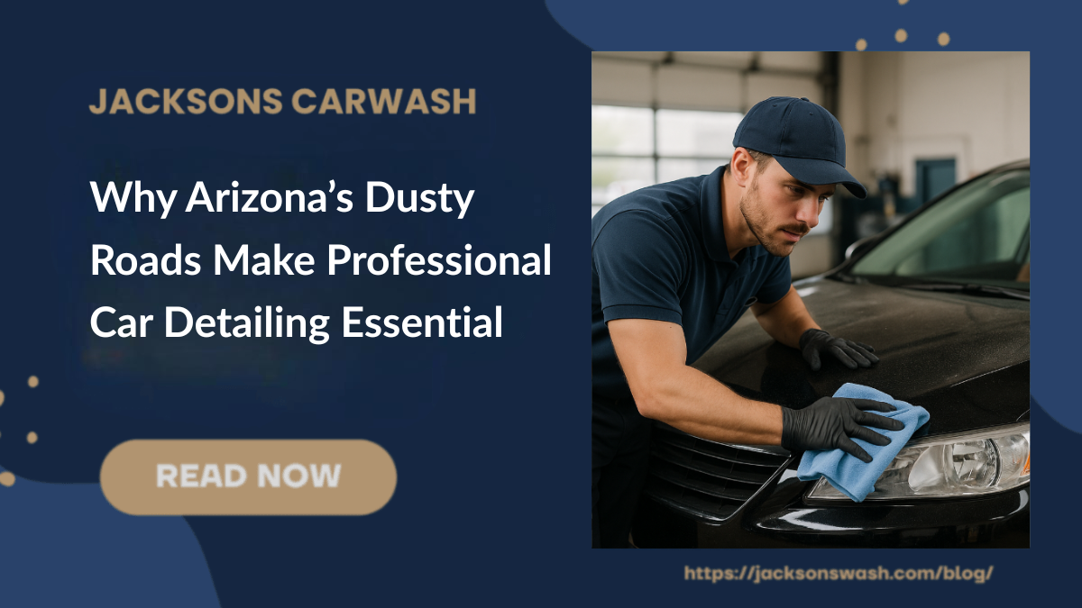 A person cleaning a car
