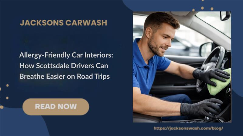 a person detailing the interior of a car in Scottsdale