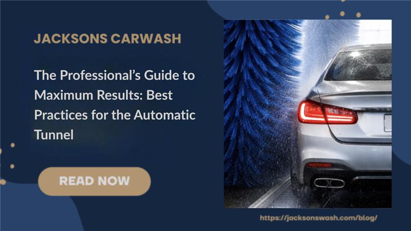 a car going through as car wash tunnel