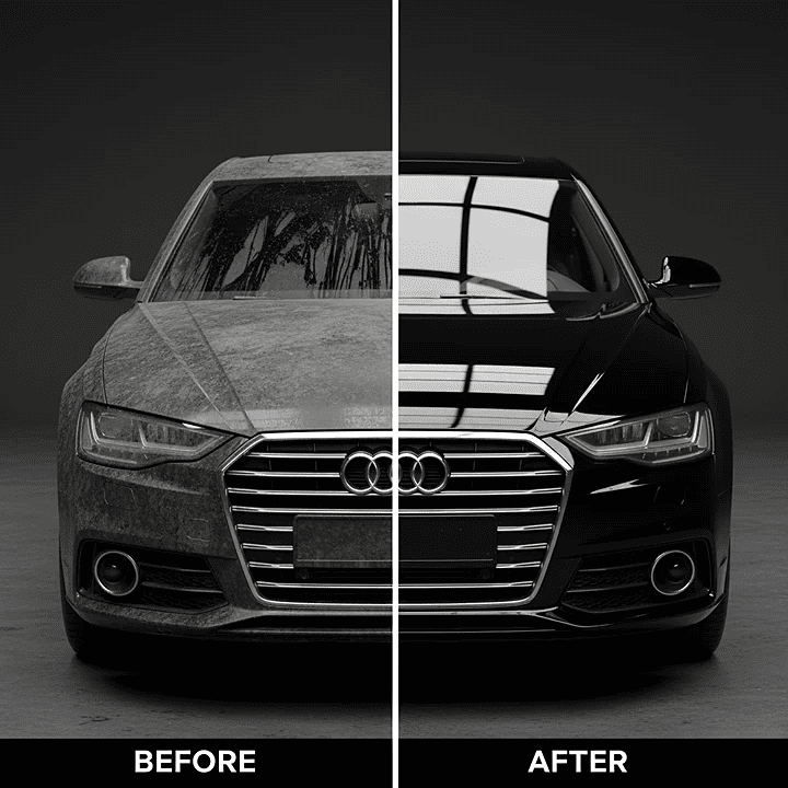 Car shining and polishing before and after Arizona