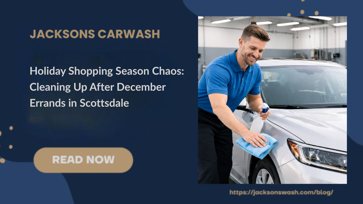 A person detailing a car in scottsdale