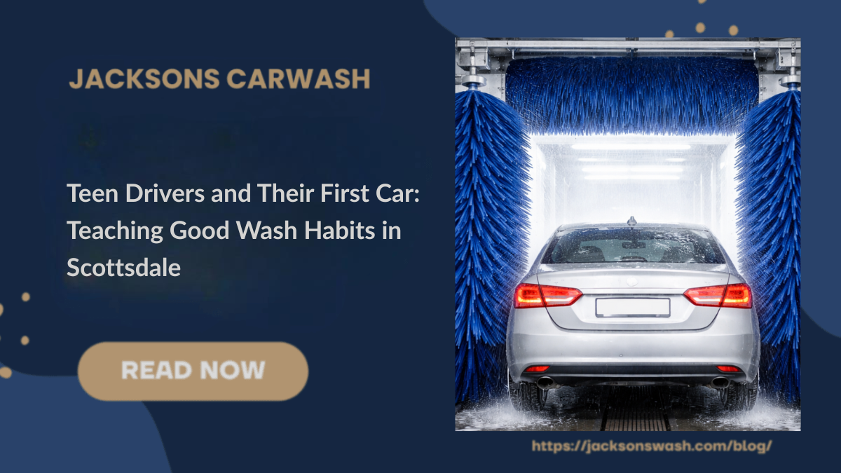 A car in a car wash