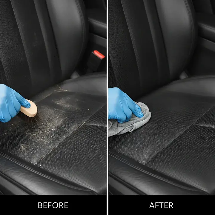 Leather Dust Removal Before After Leather Care Arizona