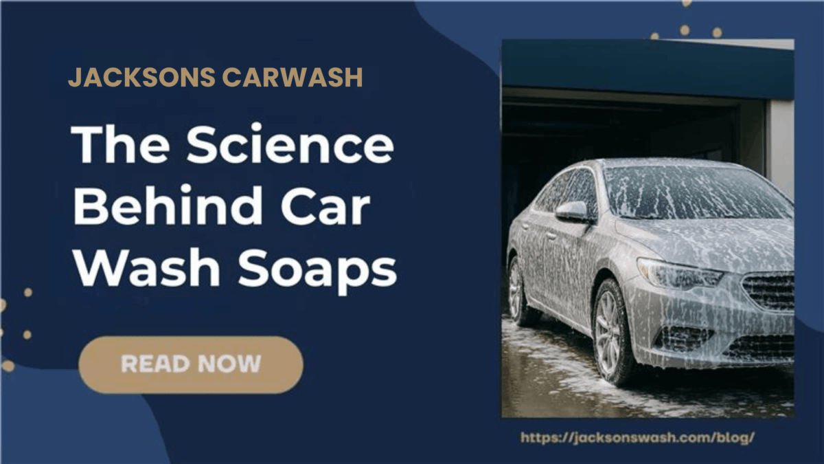 A car being cleaned in a car wash