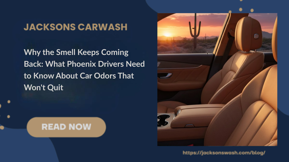 Luxury car interior in desert sun