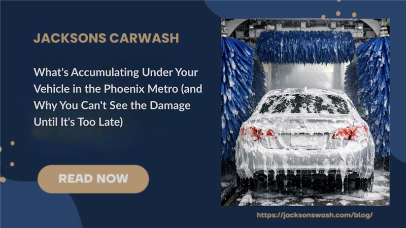 A car going through a professional car wash tunnel in Phoenix