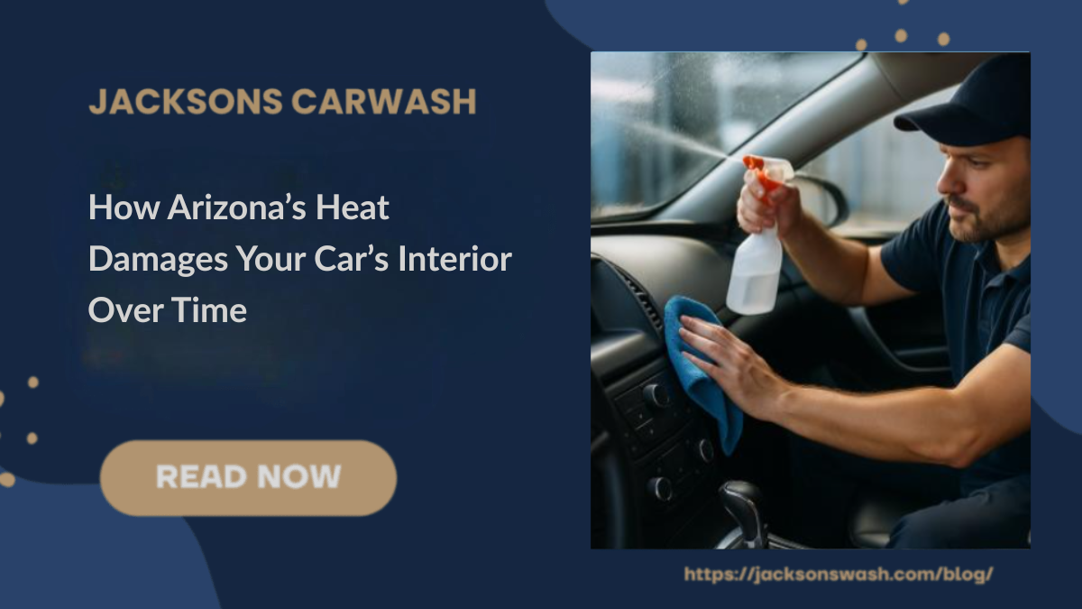 A person cleaning the inside of a car