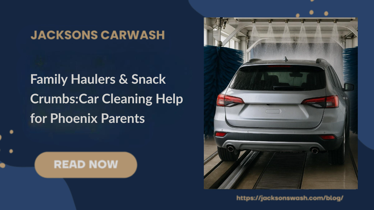 A family car in a car wash