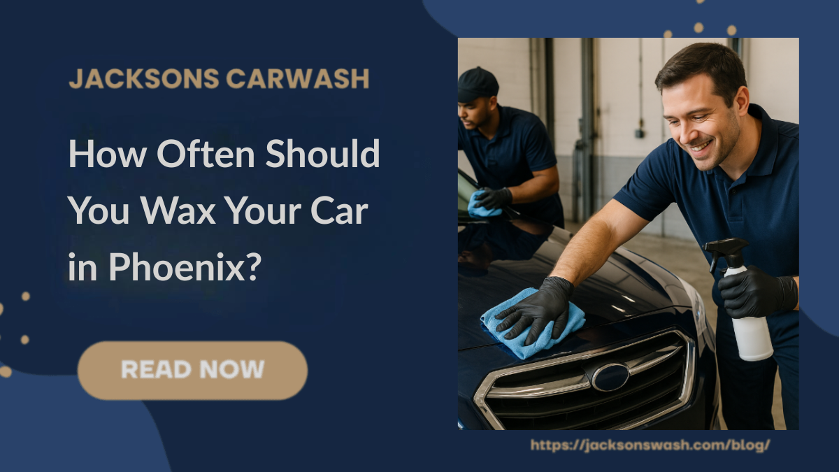A person cleaning a car