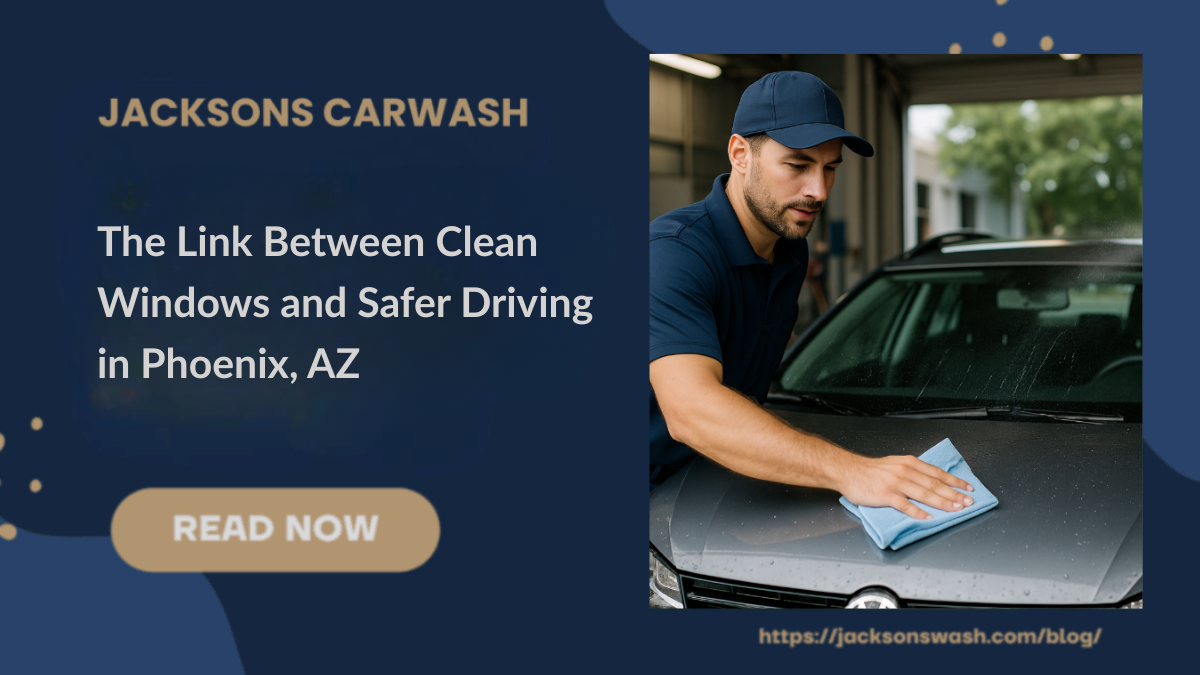 A person cleaning a car